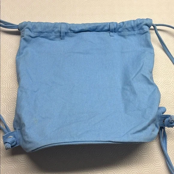 Disney Parks Splash Mountain Drawstring Canvas Backpack Blue RARE - Picture 2 of 9